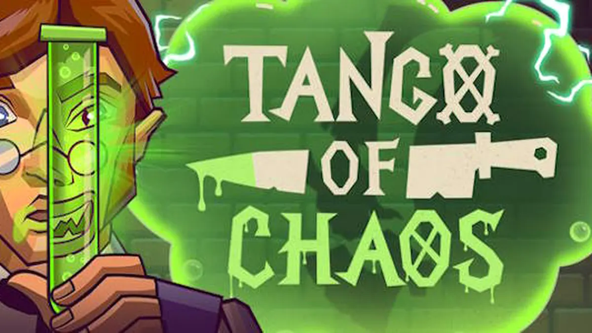 Tampilan visual laboratorium eksperimental dalam slot Tango of Chaos